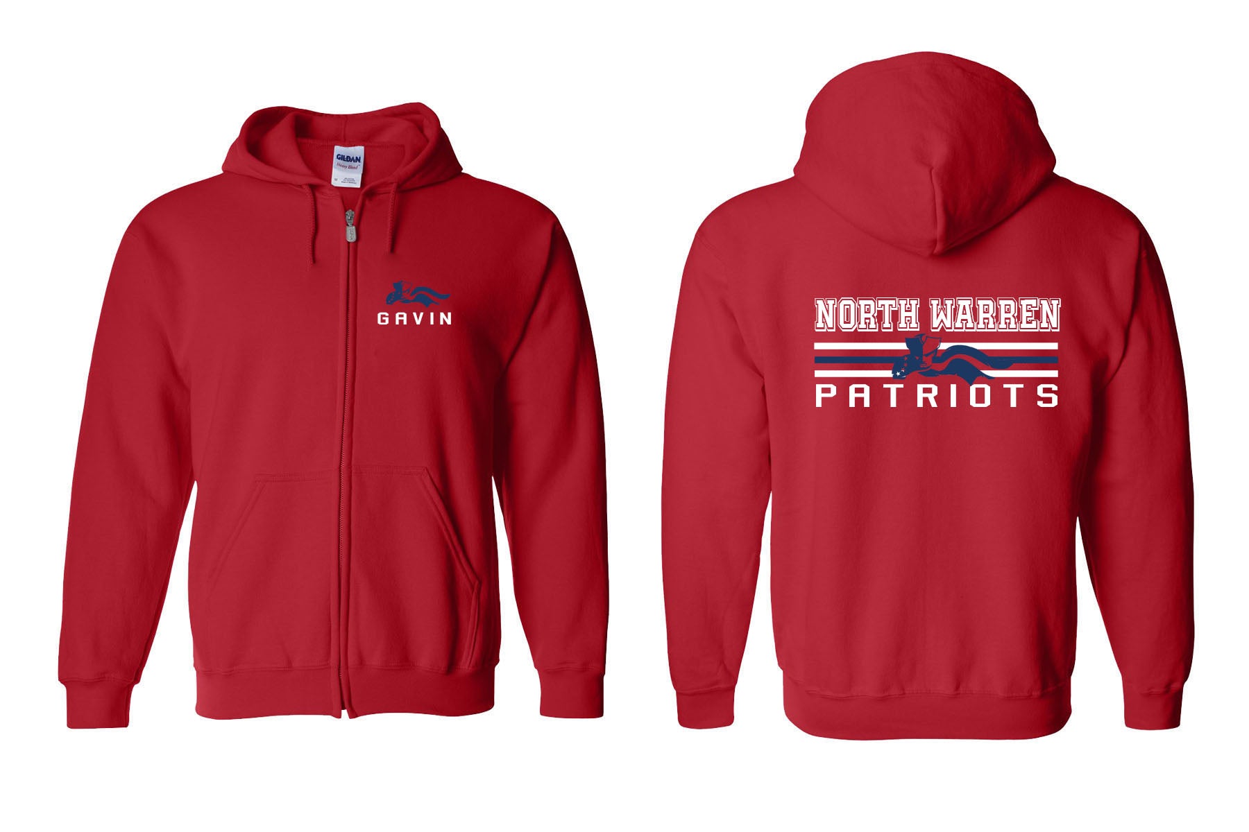 North Warren School Design 14 Zip up Sweatshirt