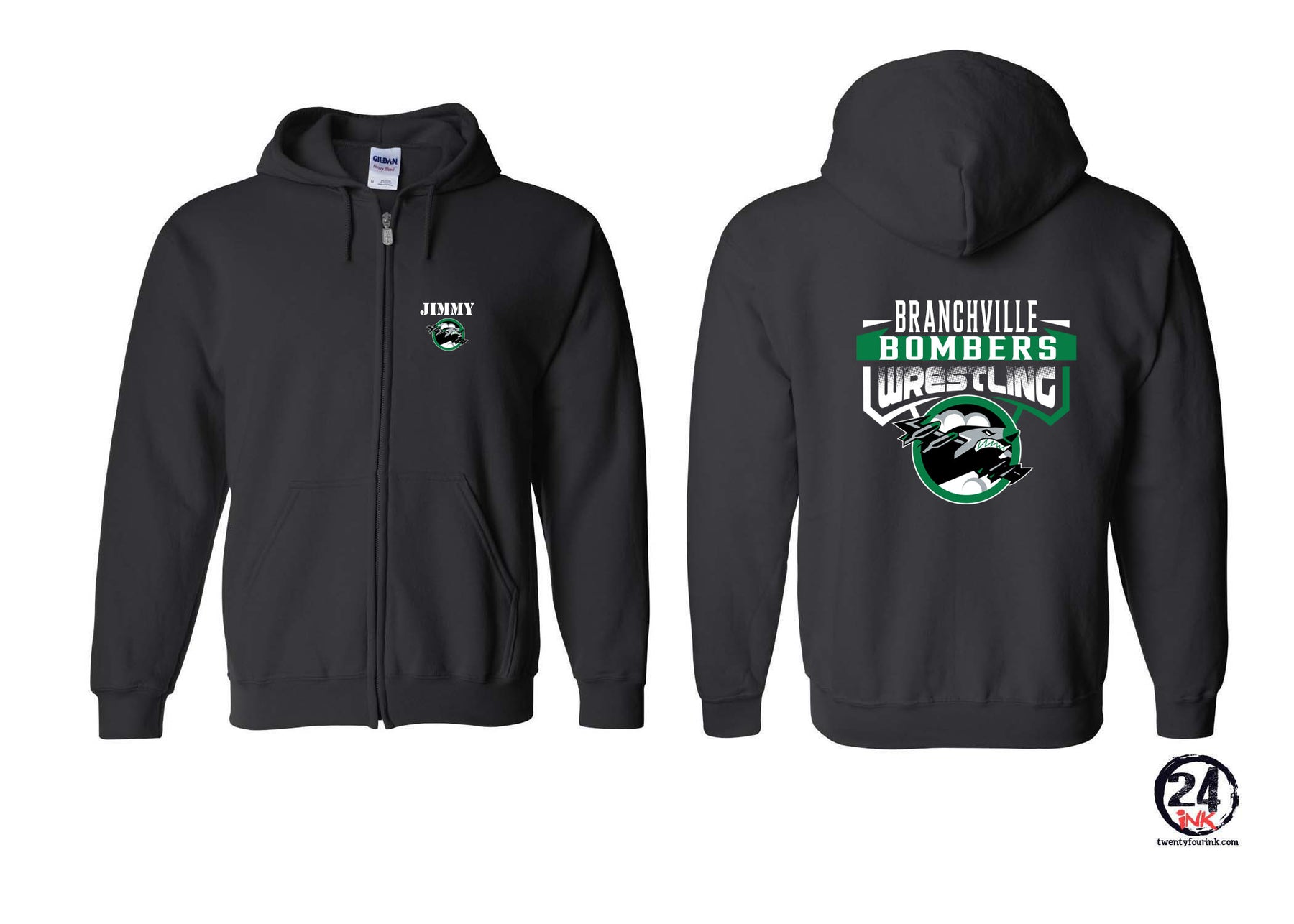 Bombers Wrestling Zip Up Design 2