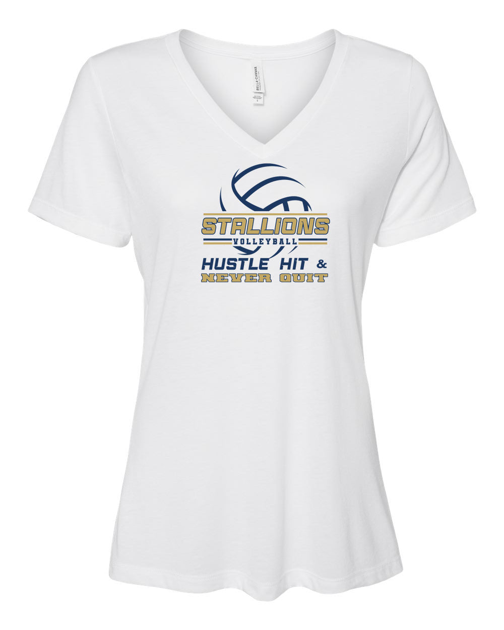 NMB Christian Volleyball V-neck T-Shirt Design 1