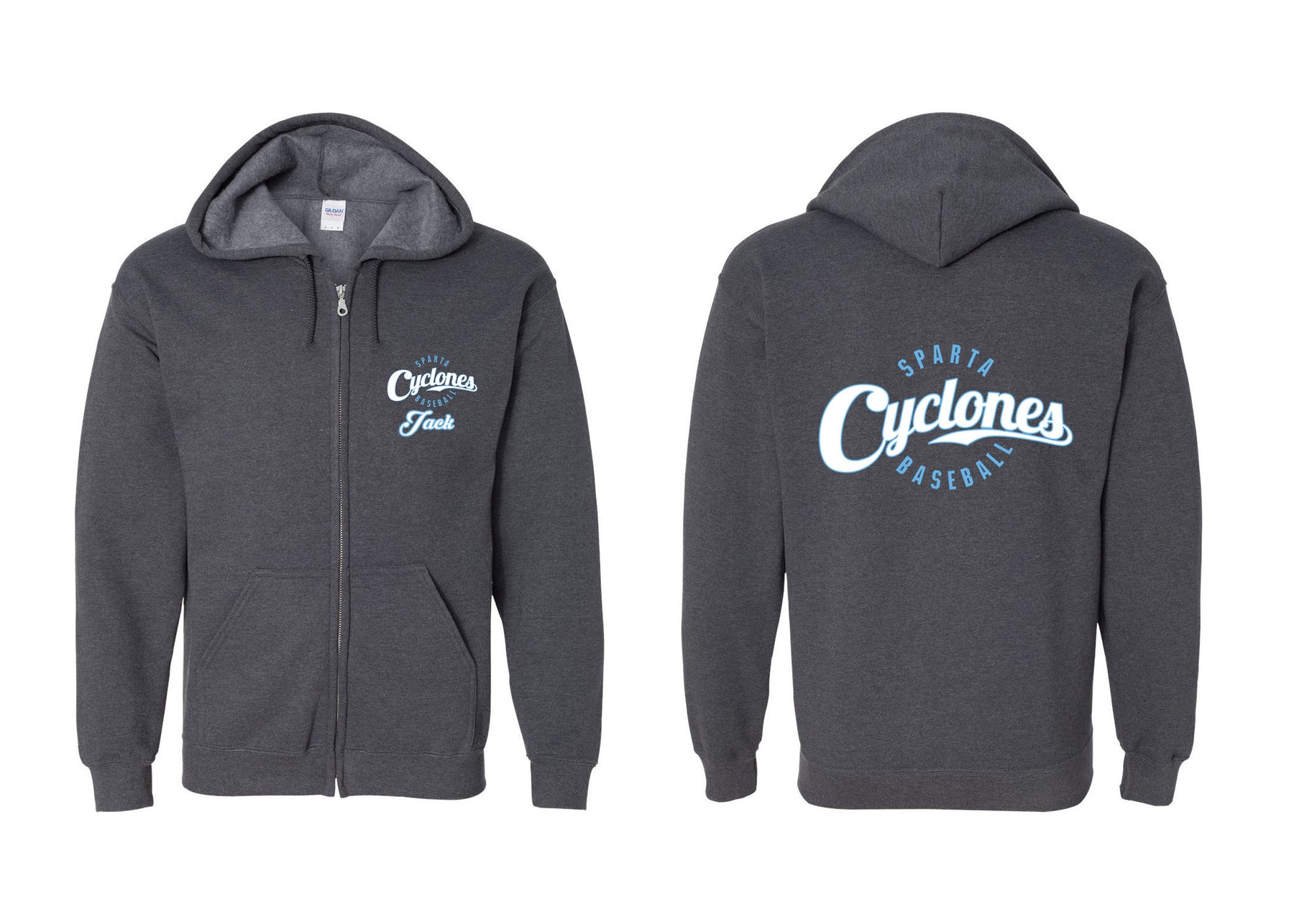 Sparta Cyclones Design 2 Zip up Sweatshirt