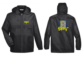 Blairstown Bears design 11 Zip up lightweight rain jacket
