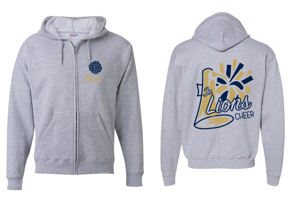 Lions Cheer Design 2 Zip up Sweatshirt