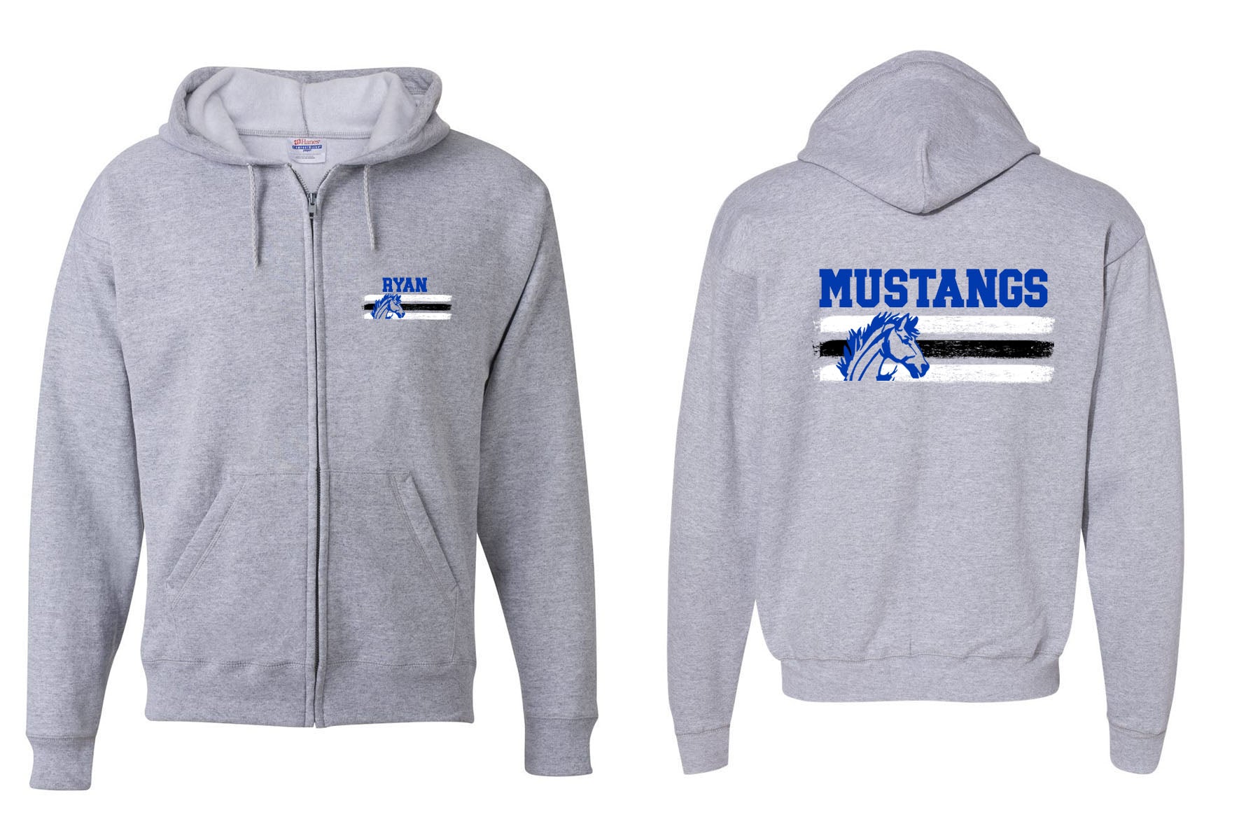 Mustangs design 12 Zip up Sweatshirt