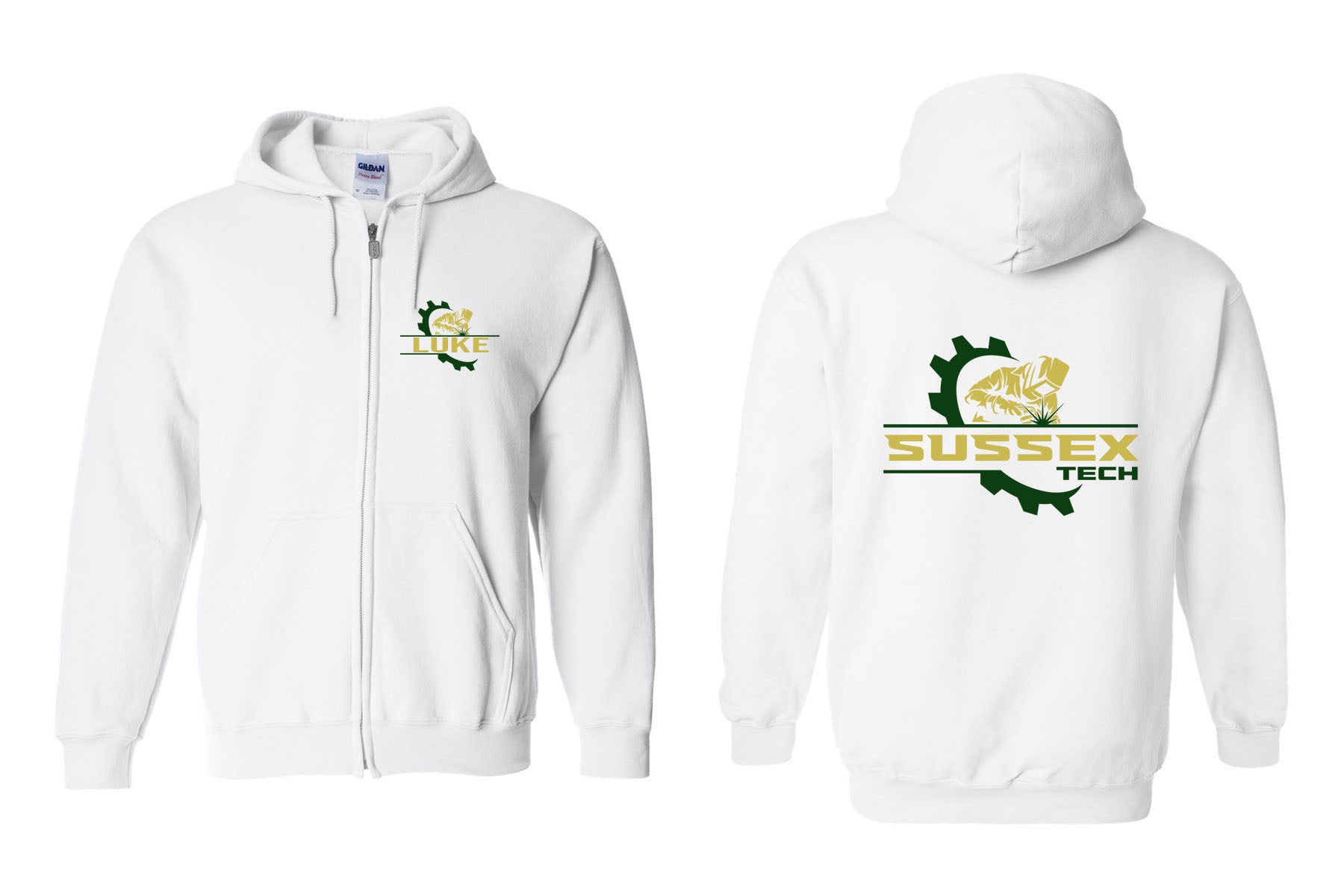 Sussex Tech Welding design 7 Zip up Sweatshirt