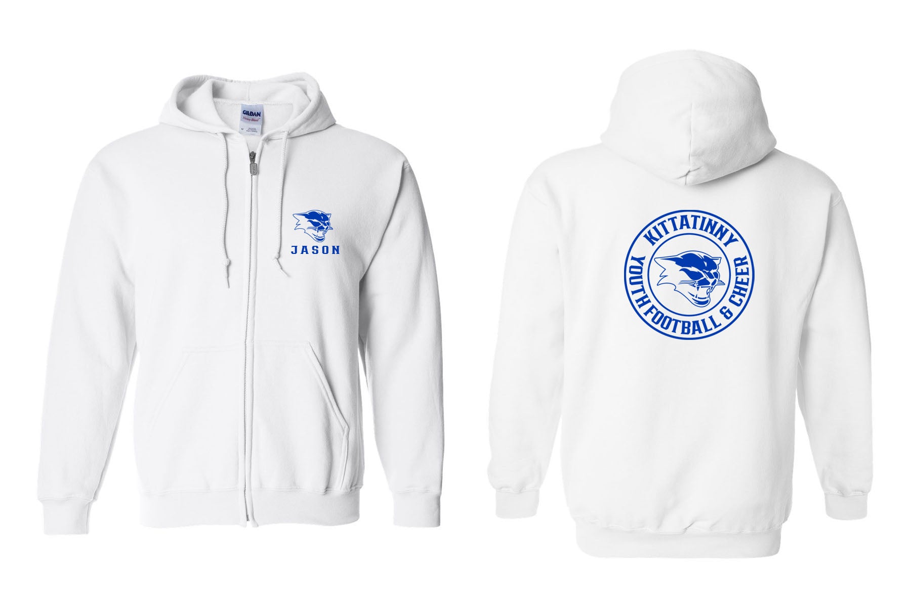 Kittatinny Football Design 11 Zip up Sweatshirt