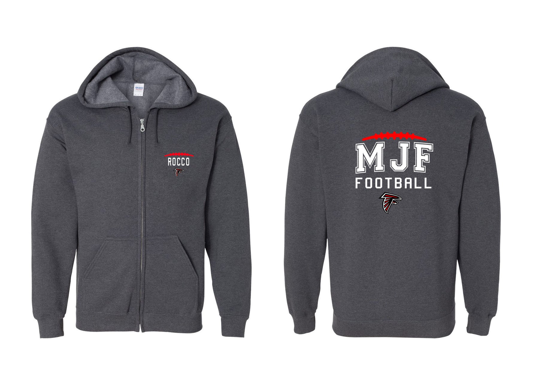 Falcons Football Zip up Sweatshirt Design 4