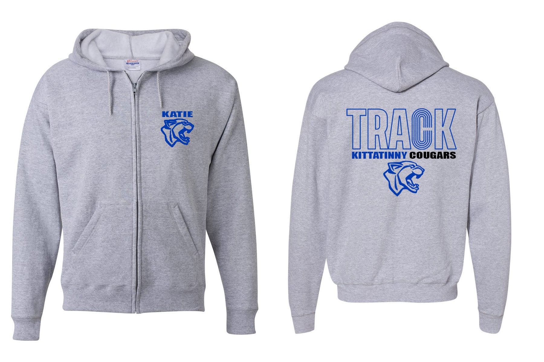 Kittatinny Track design 1 Zip up Sweatshirt