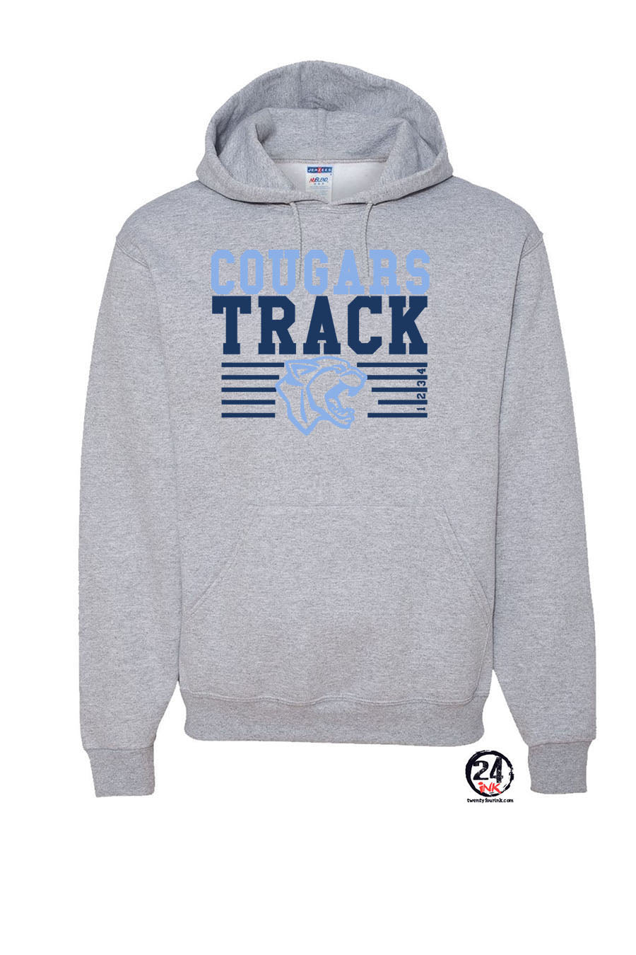 Cougars Track Hooded Sweatshirt Design 1