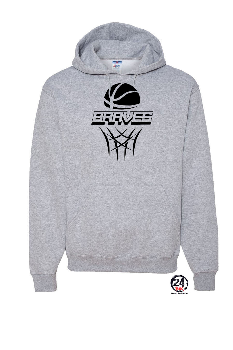 Braves Basketball Hooded Sweatshirt Design 1