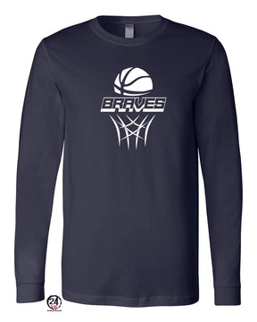 Braves Basketball Long Sleeve Shirt Design 1