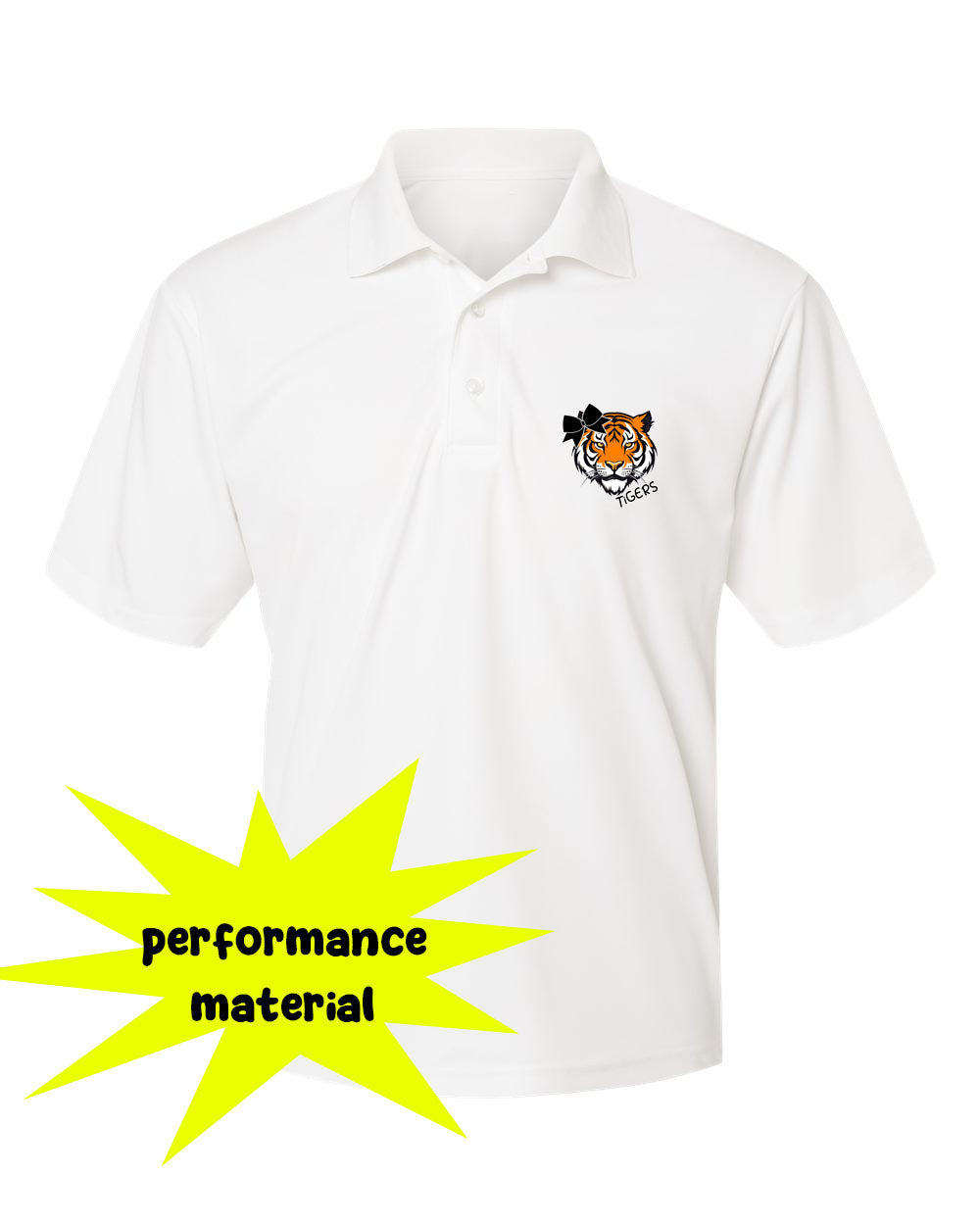 Tigers Cheer Performance Material Polo T-Shirt Design 5