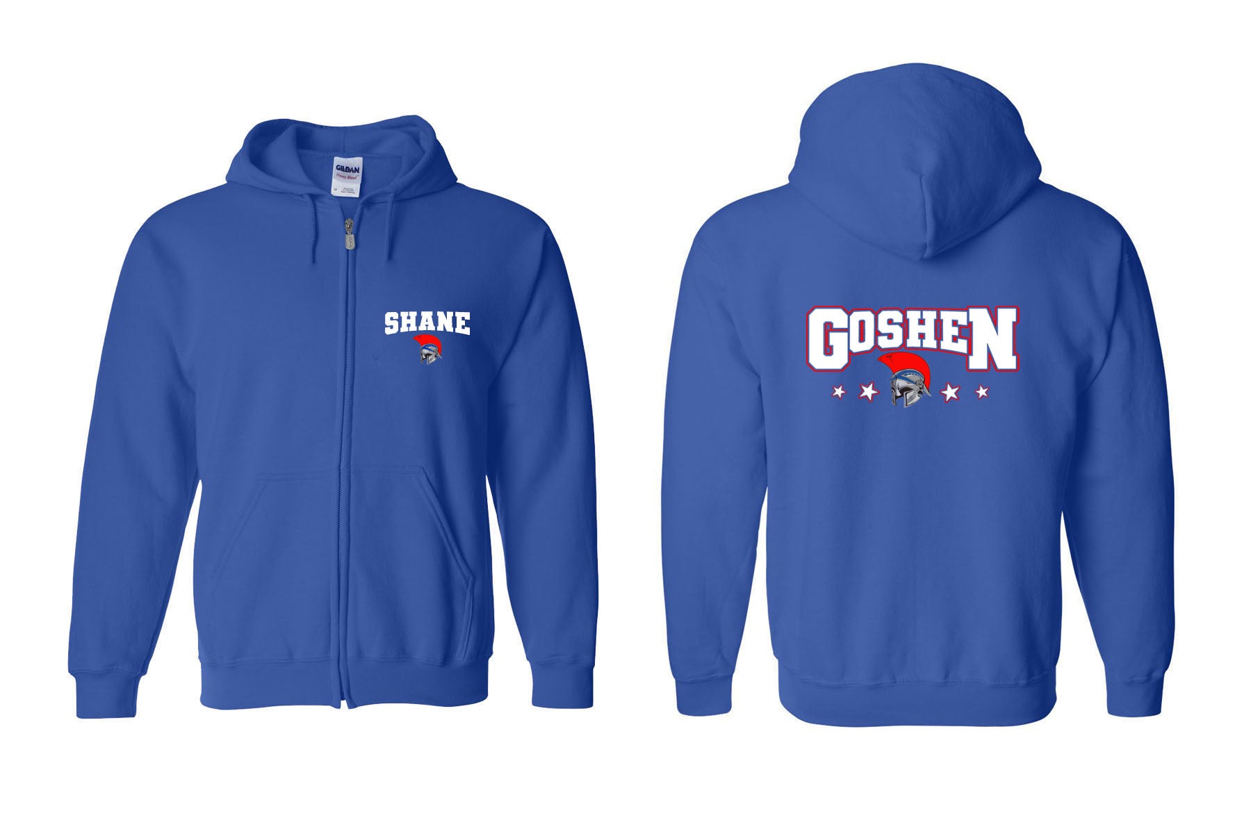 Goshen School Zip up Sweatshirt Design 9