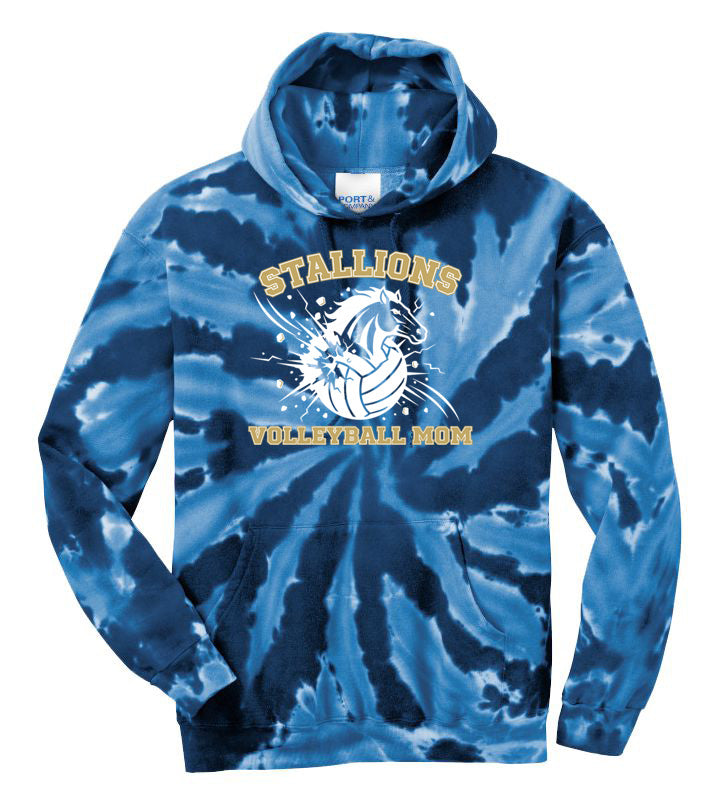 NMB Christian School Volleyball Tie-Dye Hooded Sweatshirt Design 2