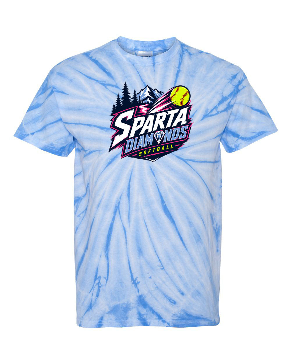 Sparta Diamonds Design 1 Tie Dye t-shirt