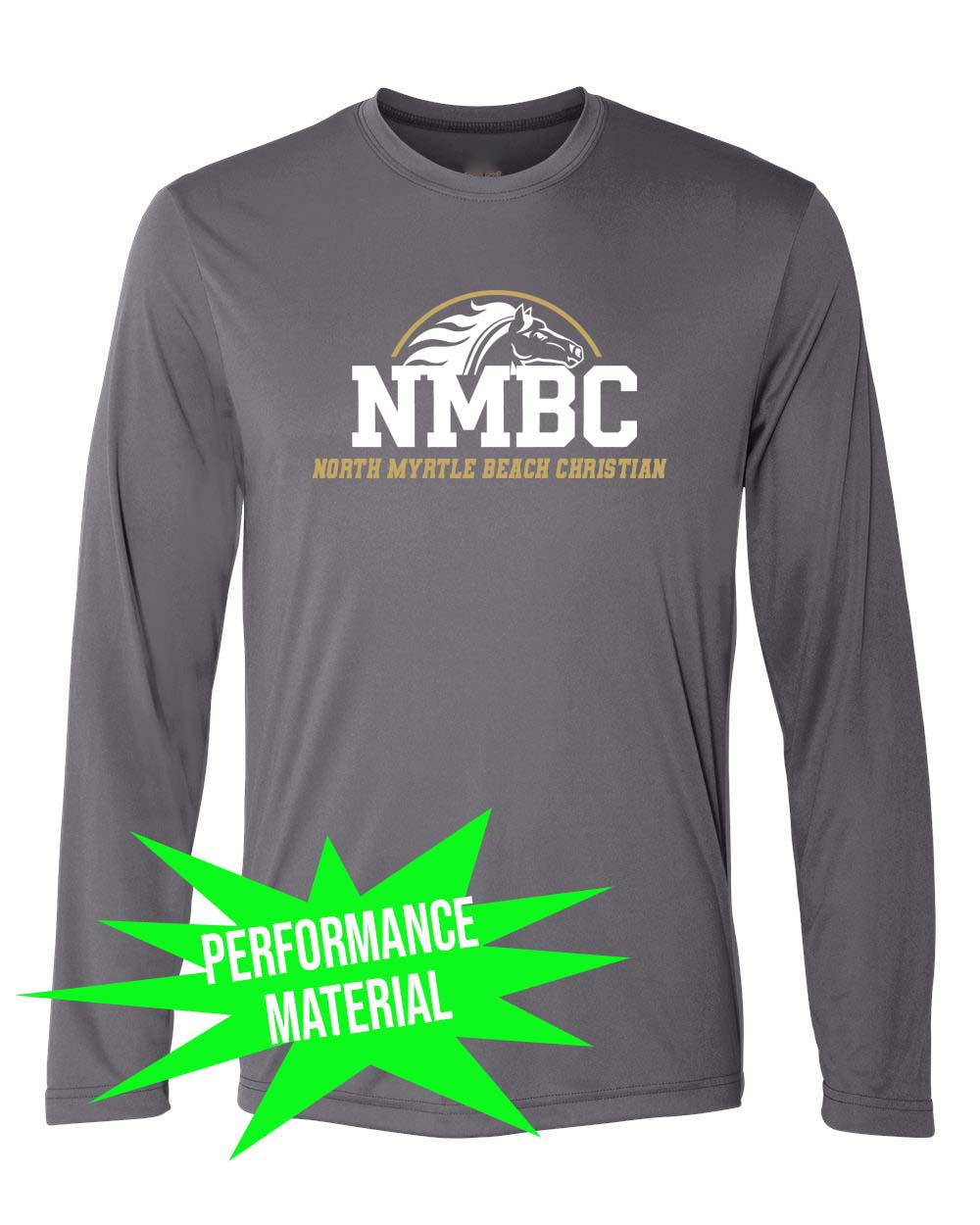 NMB Christian School Spiritwear Performance Material Long Sleeve Shirt Design 4