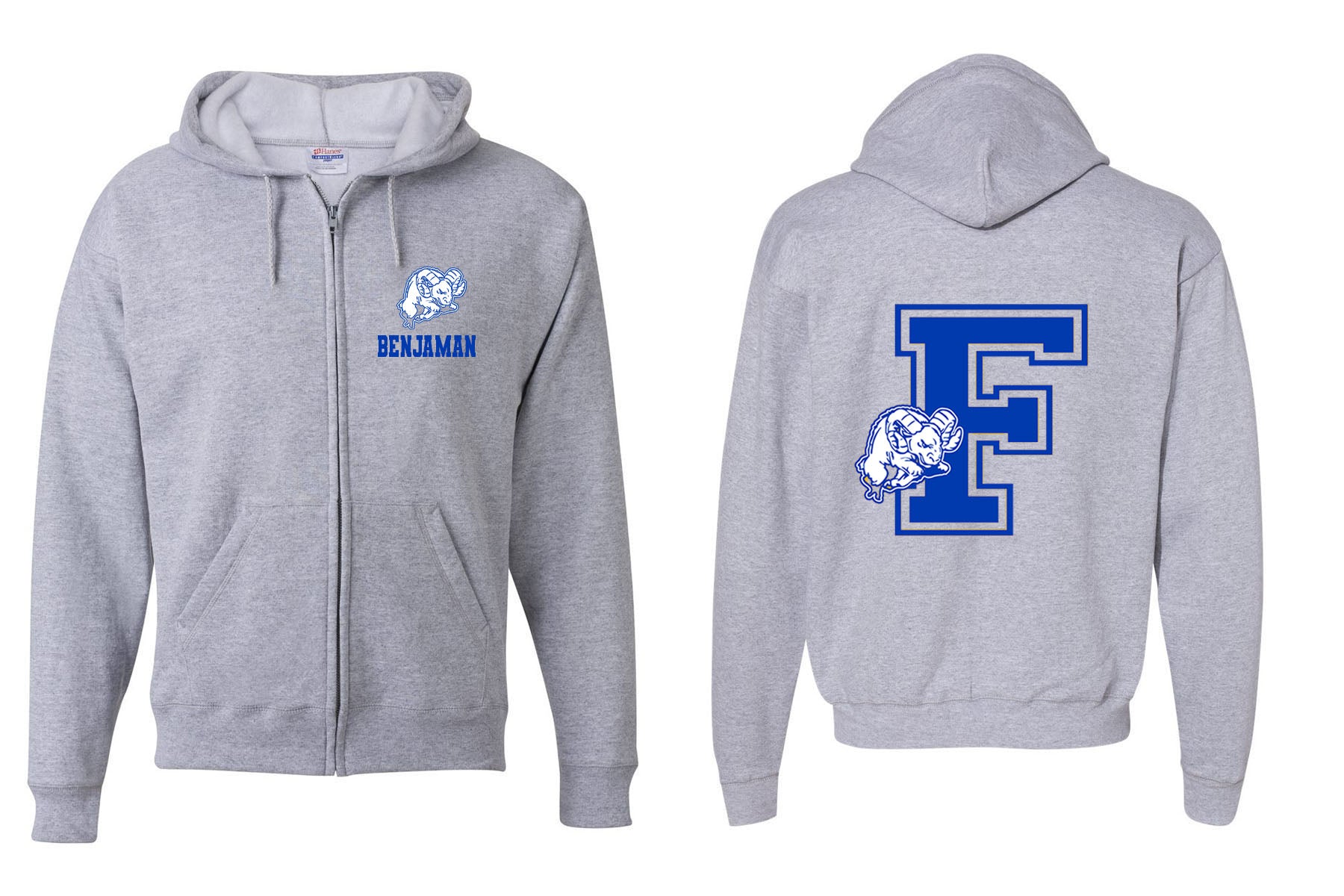 Franklin School design 1 Zip up Sweatshirt