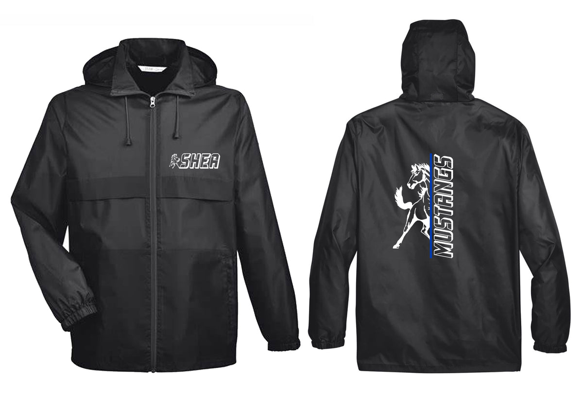 Mustangs design 14 Zip up lightweight rain jacket