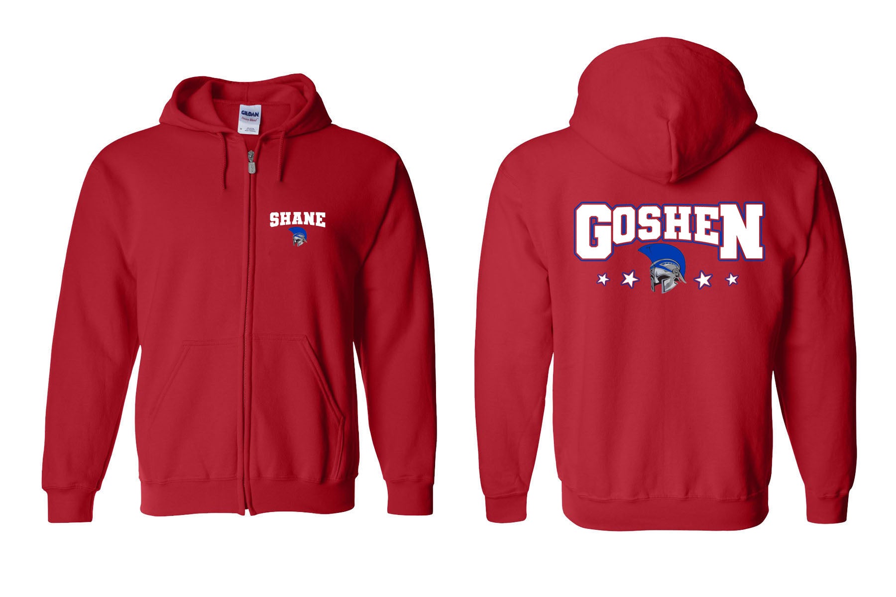 Goshen School Zip up Sweatshirt Design 9
