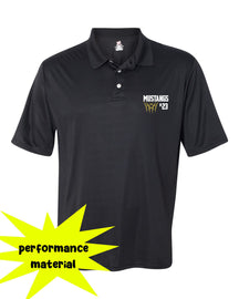 Mustangs Basketball Performance Material Polo T-Shirt Design 8