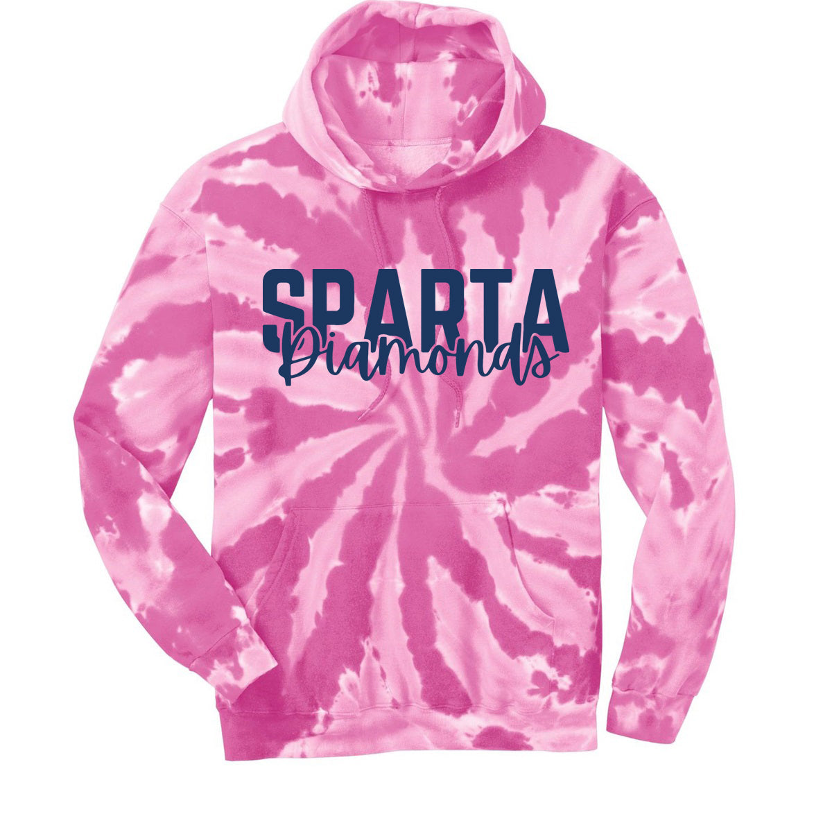 Sparta Diamonds Tie-Dye Hooded Sweatshirt Design 3