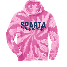 Sparta Diamonds Tie-Dye Hooded Sweatshirt Design 3