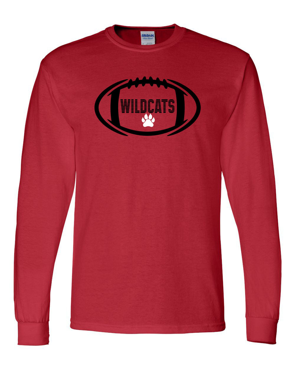 Wildcats Football Long Sleeve Shirt Design 1