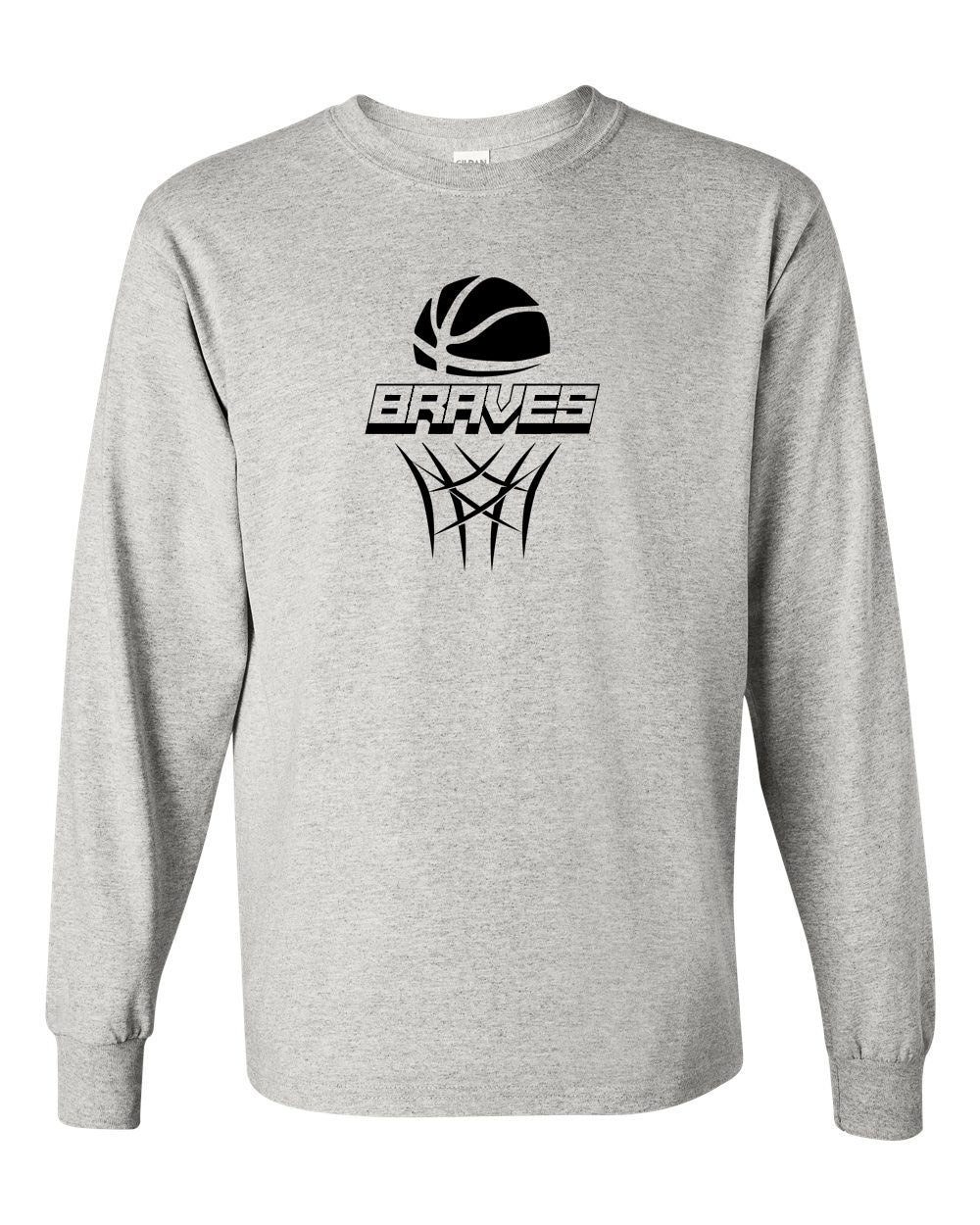 Braves Basketball Long Sleeve Shirt Design 1