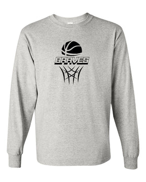 Braves Basketball Long Sleeve Shirt Design 1
