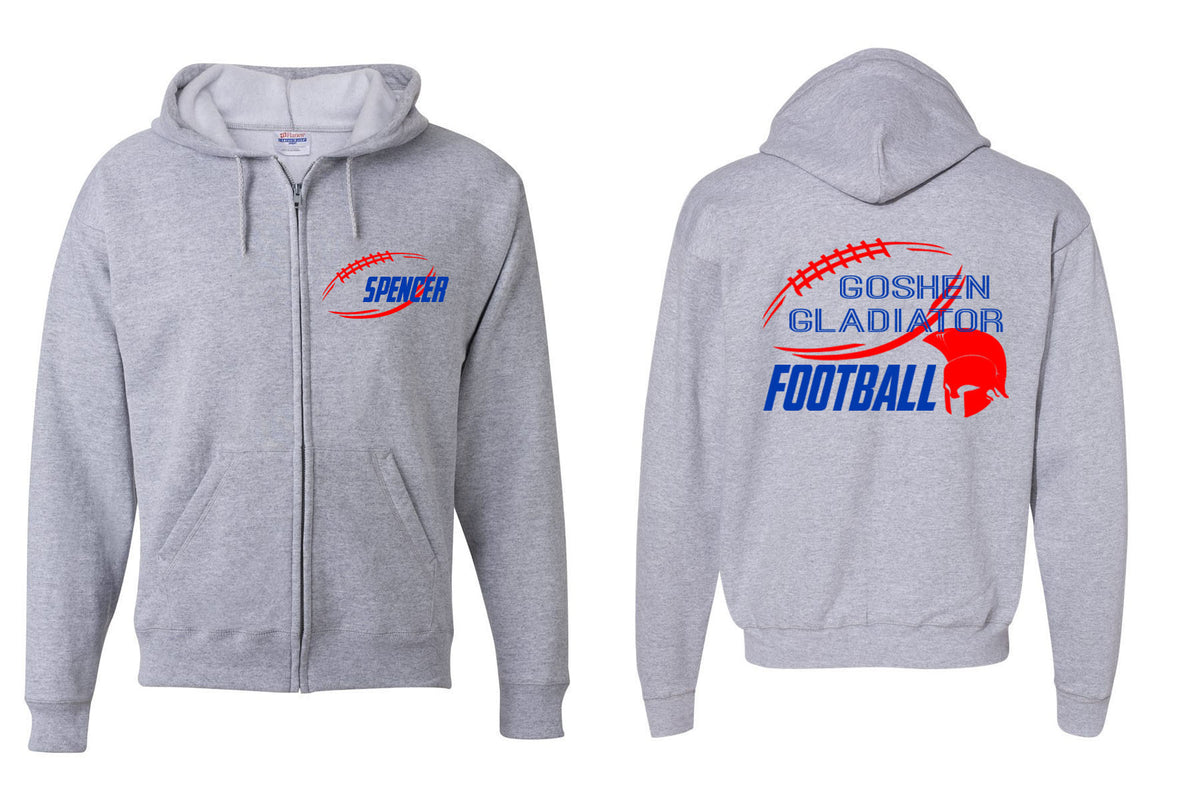 Gladiator Football Design 6 Zip up Sweatshirt