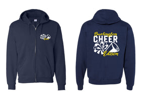 Burlington Edison Cheer design 3 Zip up Sweatshirt