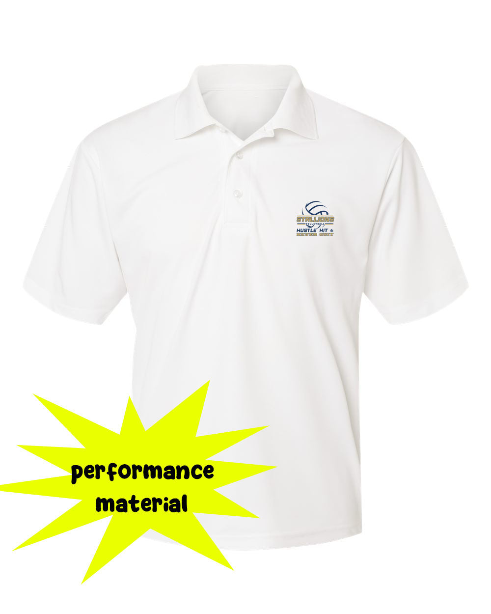 NMB Christian Volleyball Performance Material Polo Shirt Design 1