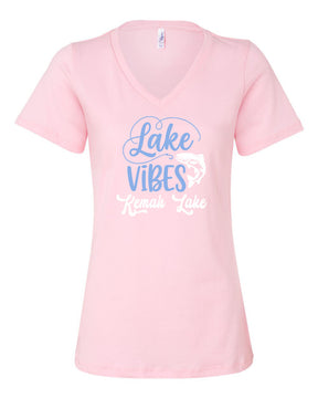Kemah Lake V-neck T-shirt Design 3