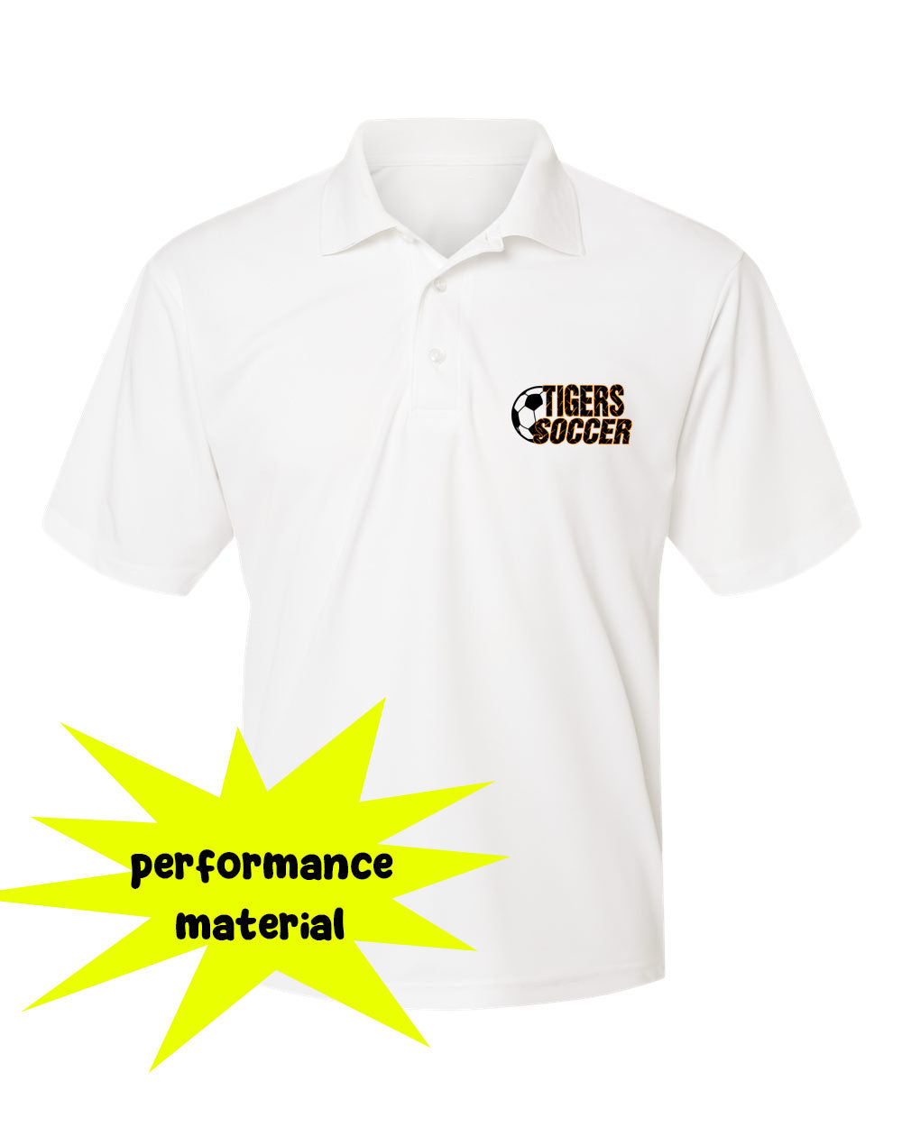 Lafayette Soccer Performance Material Polo T-Shirt Design 2