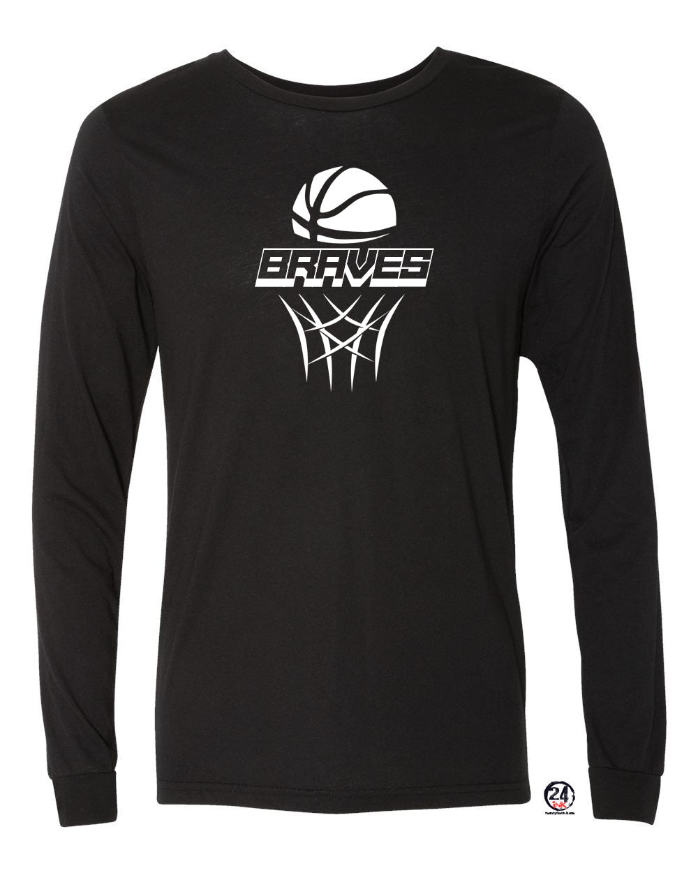 Braves Basketball Long Sleeve Shirt Design 1