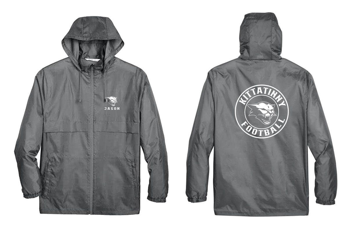 Kittatinny Football design 5 Zip up lightweight rain jacket