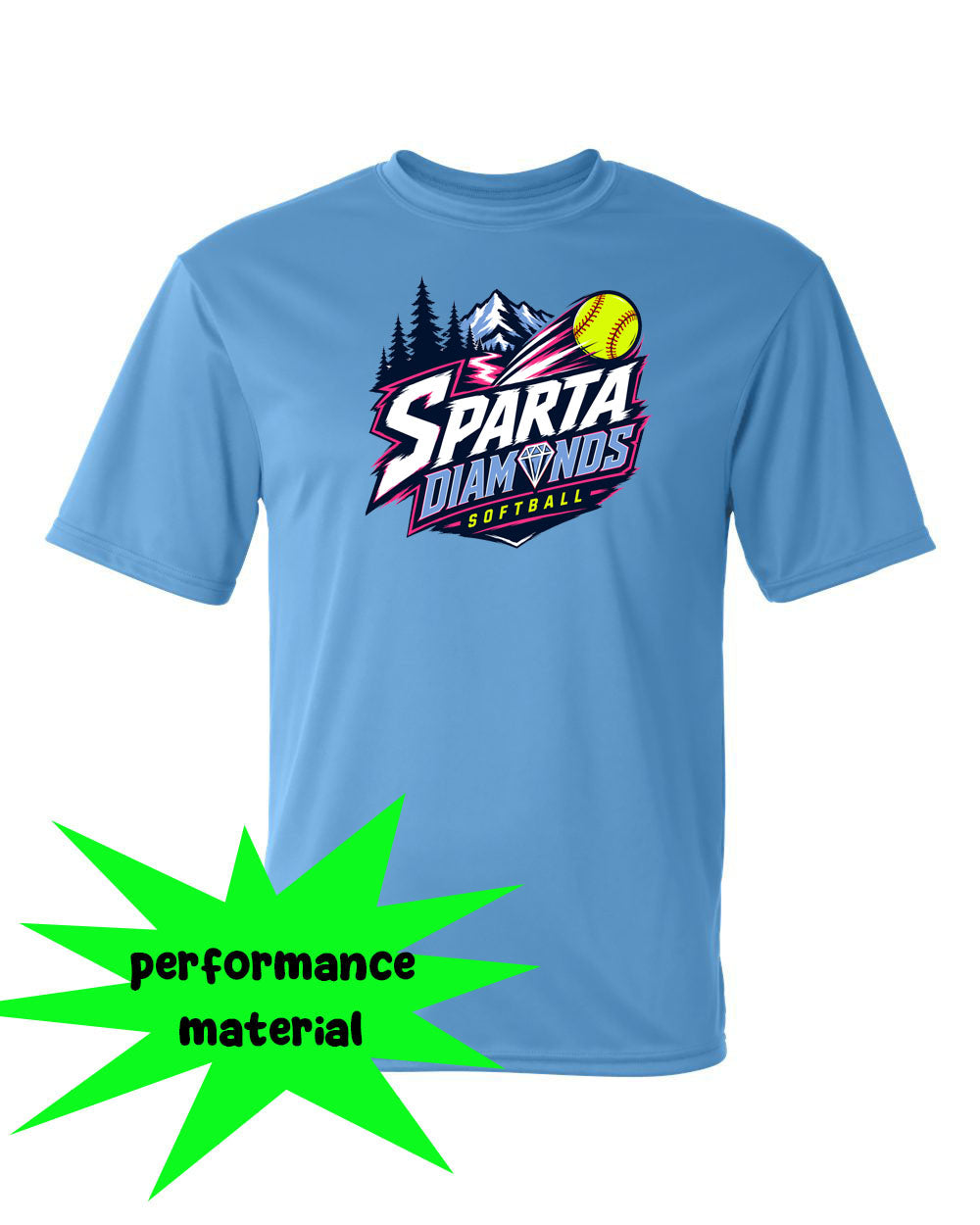 Sparta Diamonds Performance Material Shirt Design 1