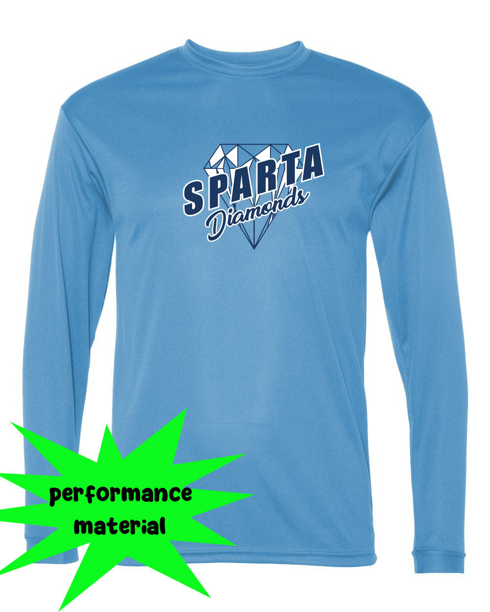 Sparta Diamonds Performance Material Long Sleeve Shirt Design 2