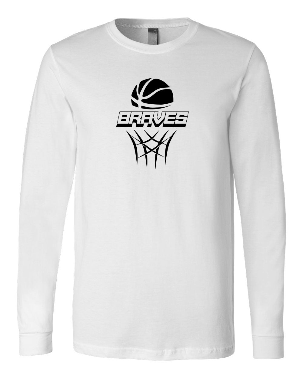 Braves Basketball Long Sleeve Shirt Design 1