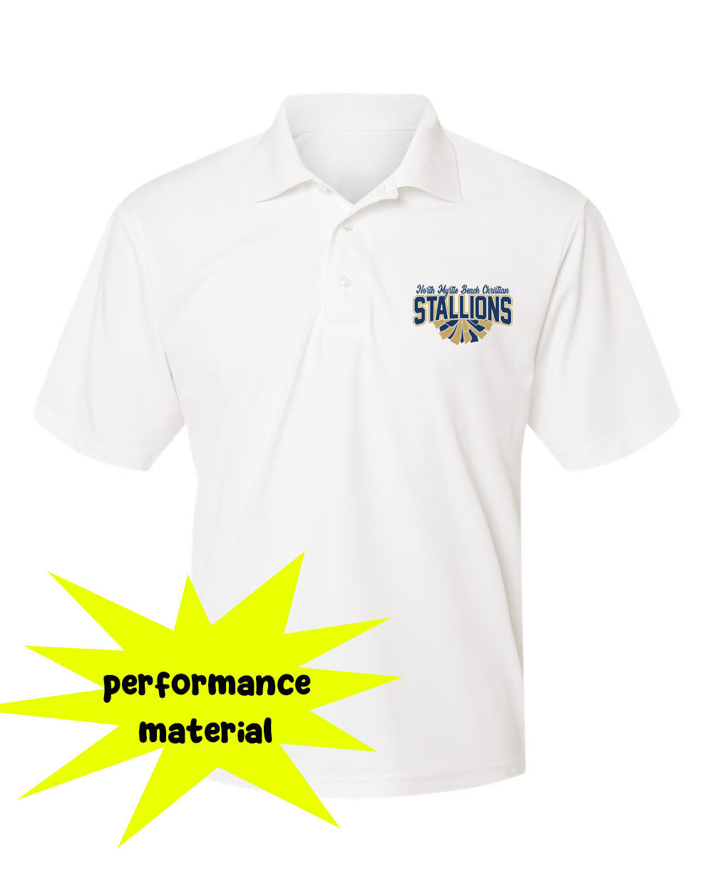 NMB Christian Cheer Performance Material Polo Shirt Design 1