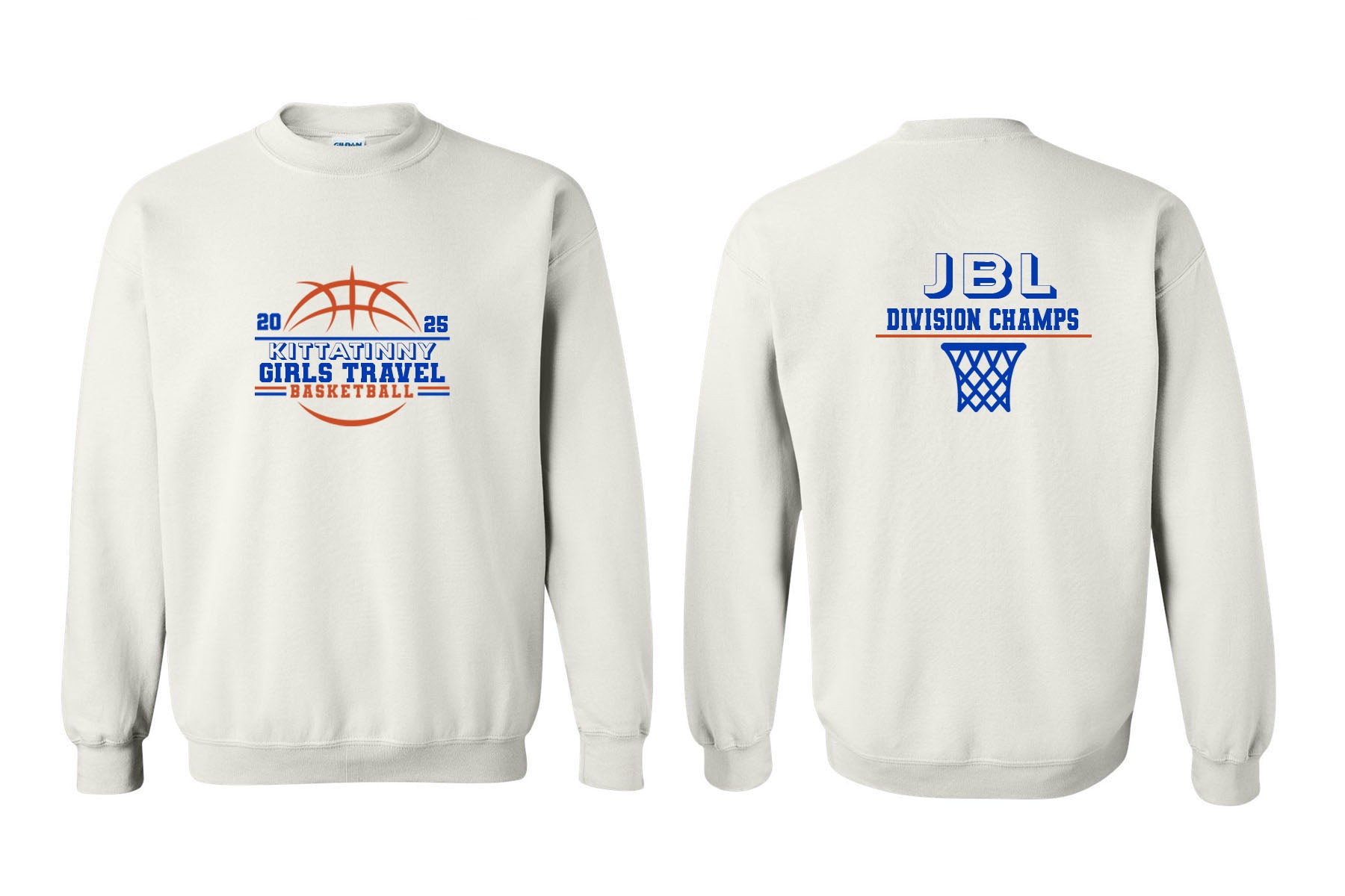 Kittatinny Basketball Design 9 non hooded sweatshirt