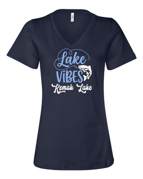 Kemah Lake V-neck T-shirt Design 3