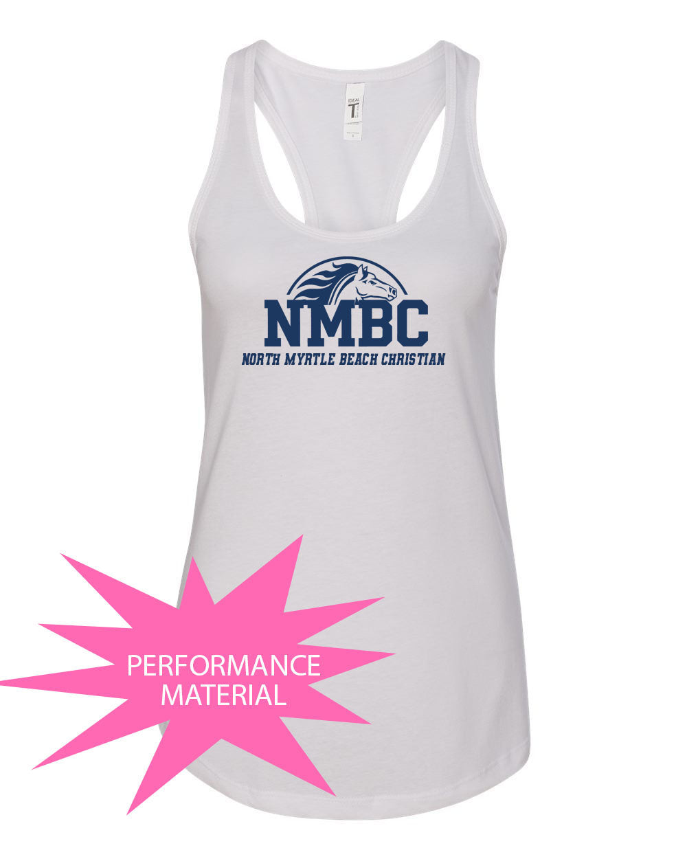 NMB Christian Spiritwear Performance Racerback Tank Top Design 4
