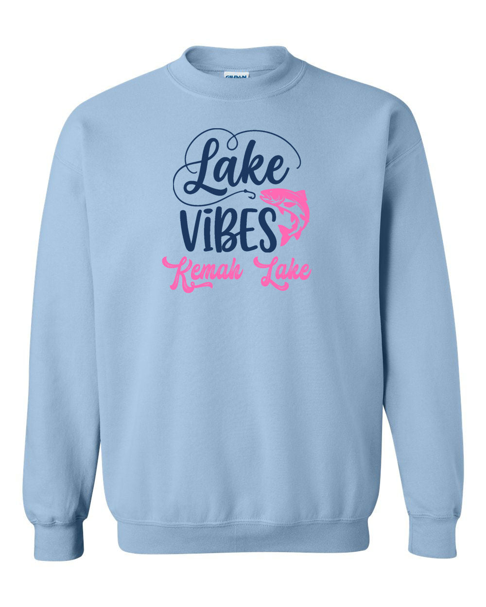 Kemah Lake Non Hooded Sweatshirt Design 3