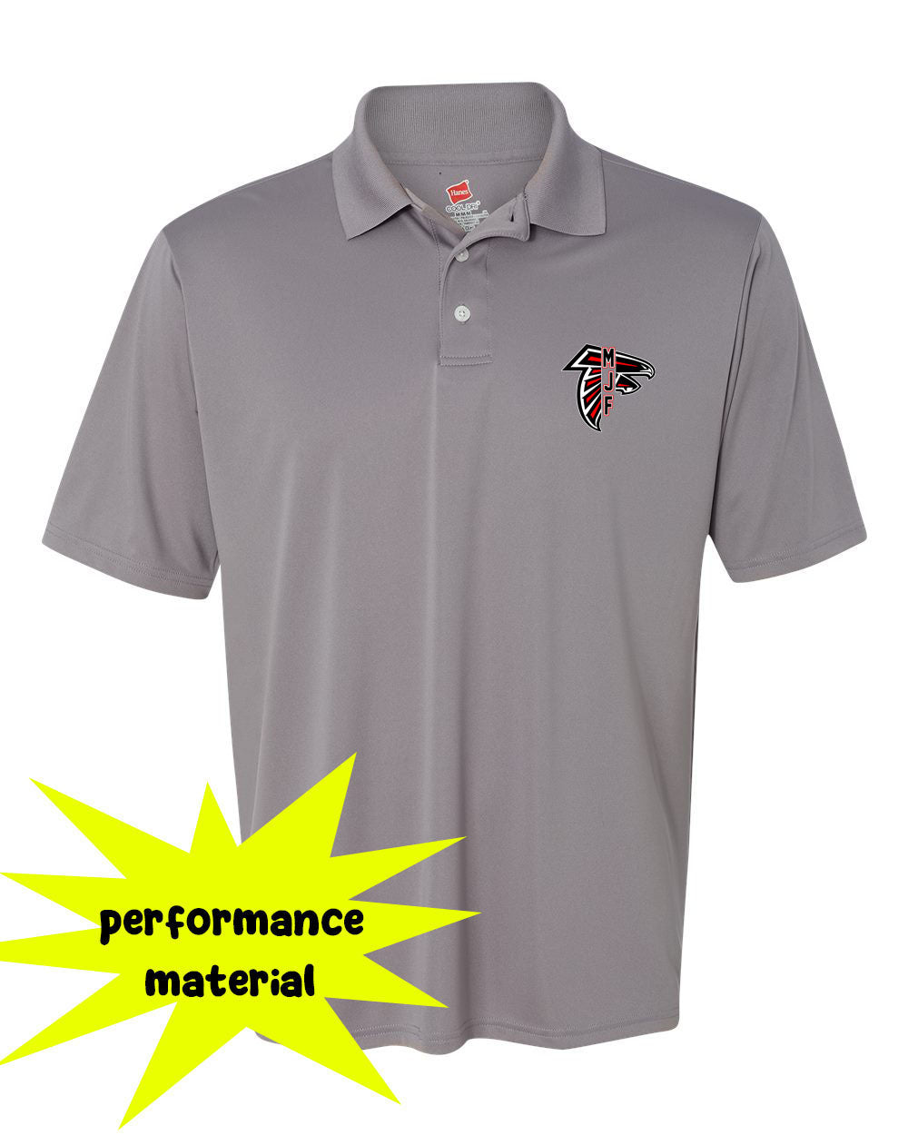 Falcons Football Performance Material Polo T-Shirt Design 5