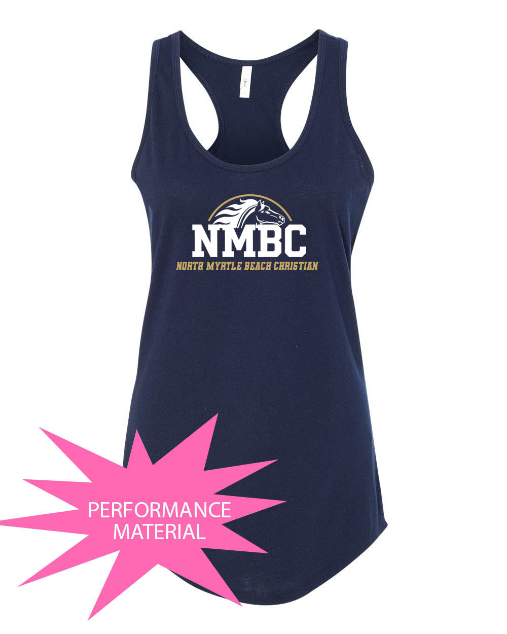 NMB Christian Spiritwear Performance Racerback Tank Top Design 4