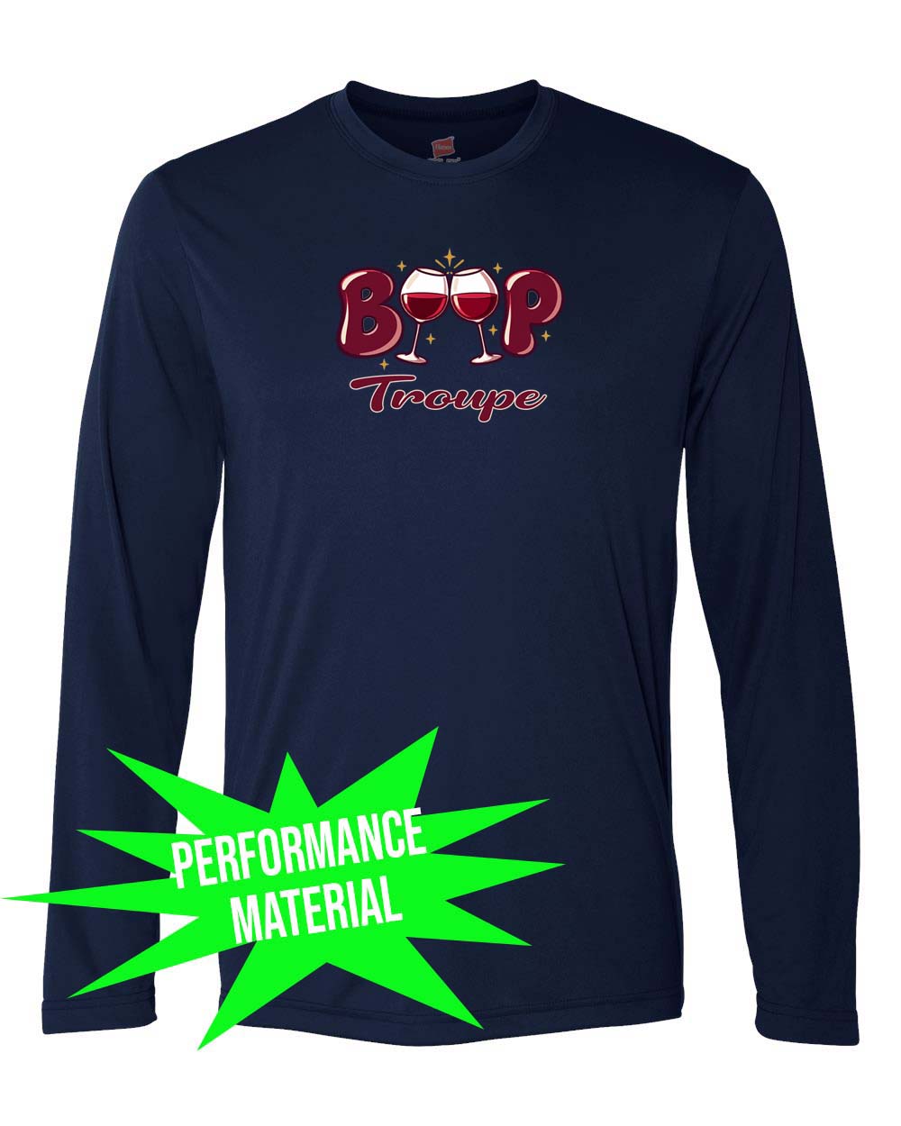 Boop Performance Material Long Sleeve Shirt Design 1