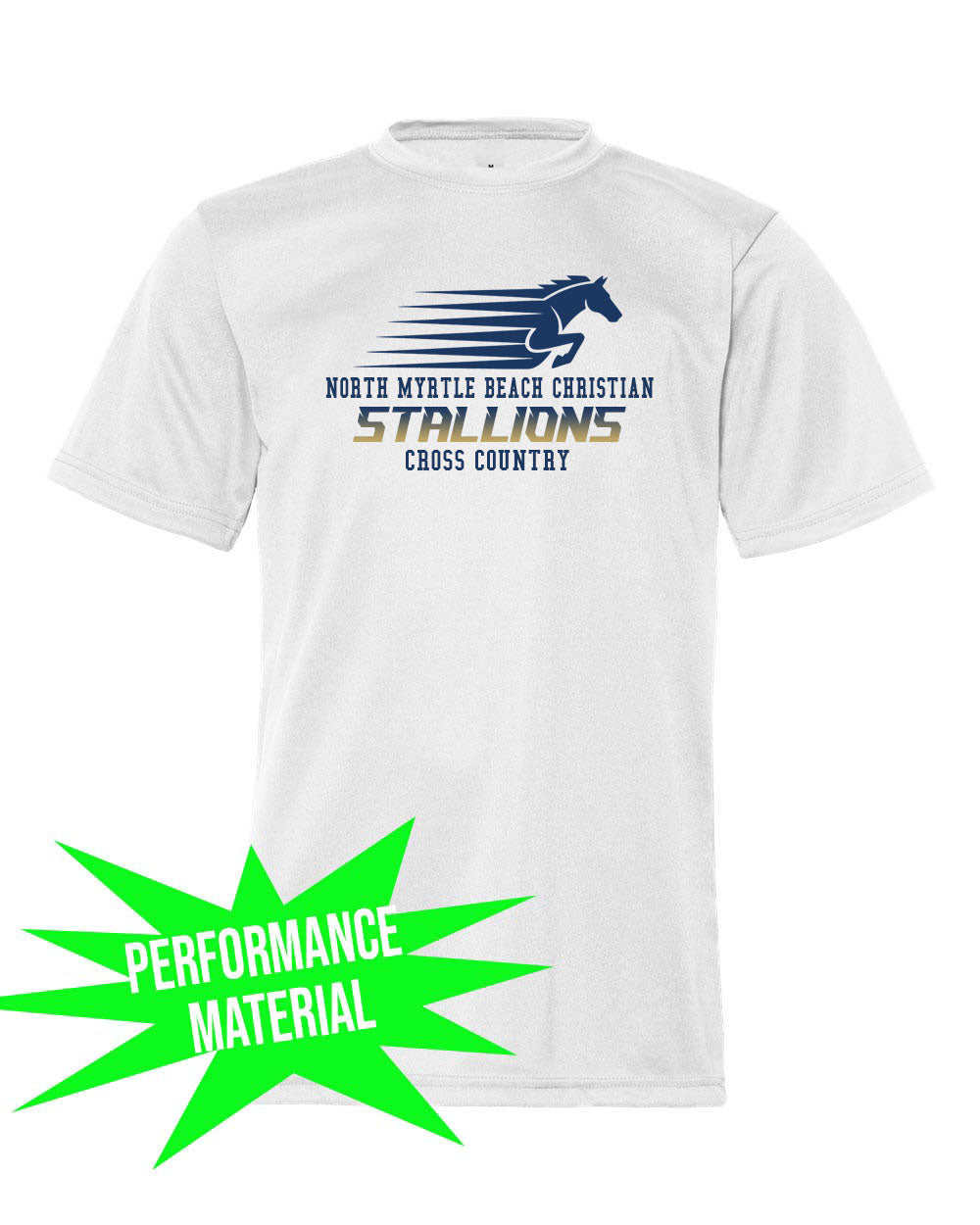 NMB Christian School Cross Country Performance Material Shirt Design 1