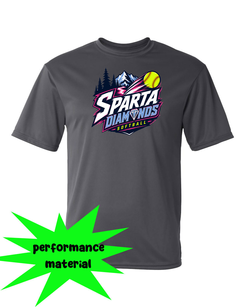 Sparta Diamonds Performance Material Shirt Design 1