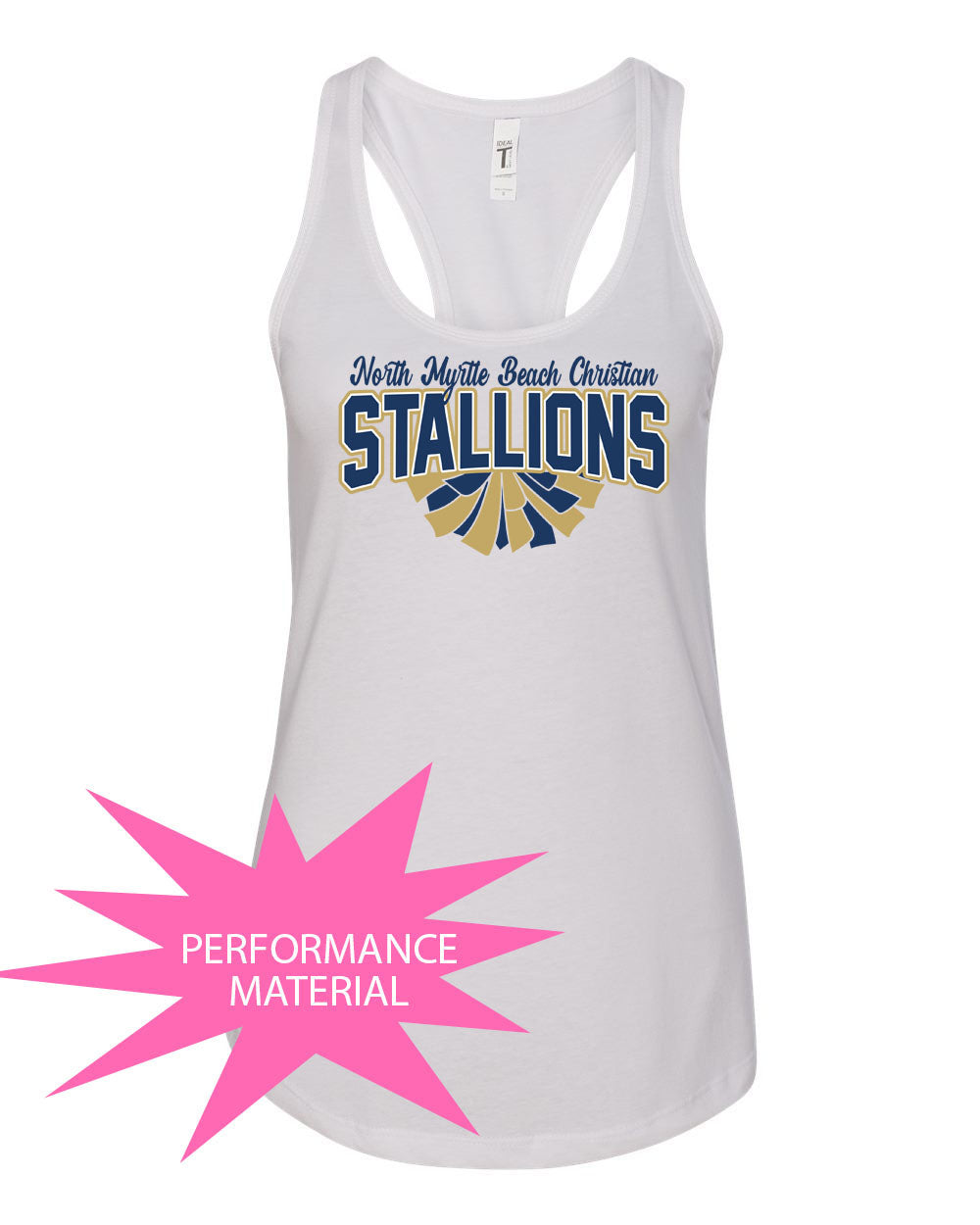 NMB Christian Cheer Performance Racerback Tank Top Design 1
