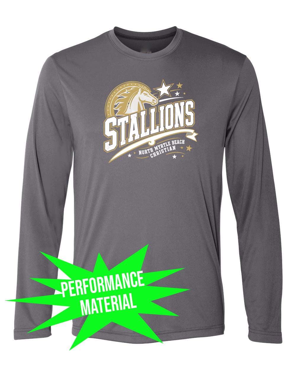NMB Christian School Spiritwear Performance Material Long Sleeve Shirt Design 2